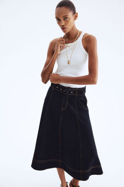 H&M - Women Blue A-Line Denim Skirt