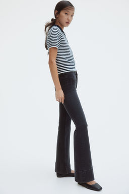 H&M - Women Black Bootcut High Jeans