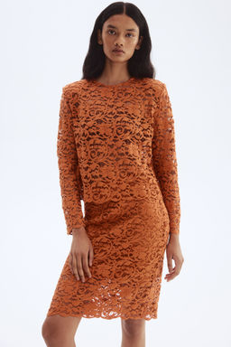 H&M - Women Orange Lace Skirt