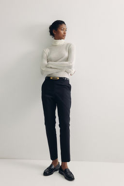 H&M - Women Black Cigarette Trousers