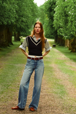 H&M - Women Blue Wide High Jeans