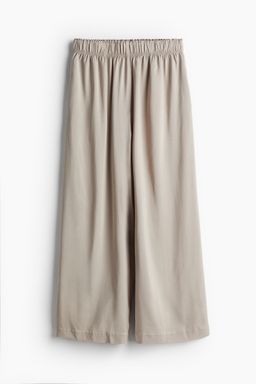 H&M - Women Beige Cropped Pull-On Trousers