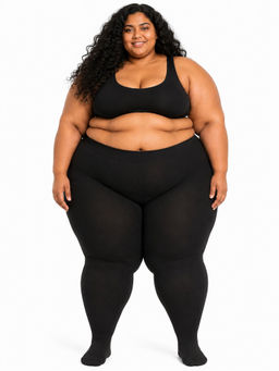 Secrets By ZeroKaata - Women's Plus Size High Waist Fleece Winter Fur Stockings