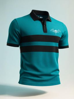 The Indian Garage Co - Men Green Regular Fit Batman Printed Polo T-Shirt