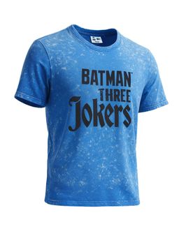 The Indian Garage Co - Men Blue Boxy Fit Printed Crew Neck T-Shirt
