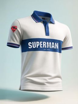 The Indian Garage Co - Men White Regular Fit Printed Polo T-Shirt