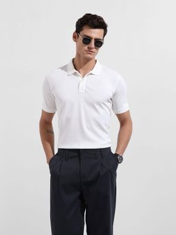 The Indian Garage Co - Men White Regular Fit Polo T-Shirt