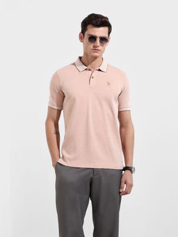 The Indian Garage Co - Men Pink Regular Fit Polo T-Shirt