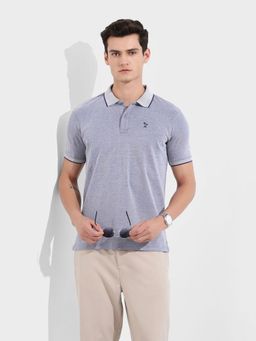 The Indian Garage Co - Men Blue Regular Fit Polo T-Shirt