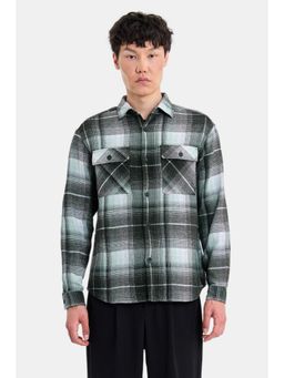 Snitch - Green Checks Full Sleeves Relaxed Casual Shirt