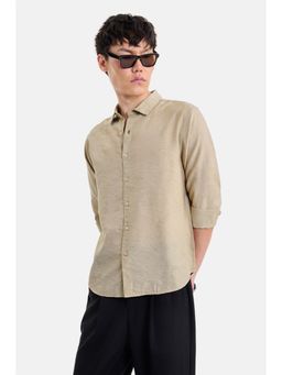 Snitch - Khaki Full Sleeves Regular Casual Shirt for Men