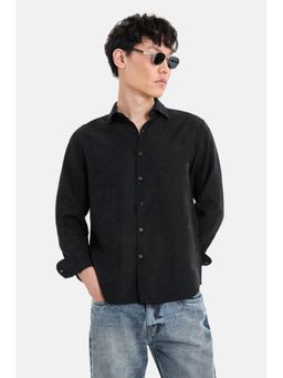 Snitch - Black Full Sleeves Regular Casual Shirt for Men