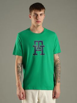 Tommy Hilfiger - Green Regular Fit Cotton T-Shirt