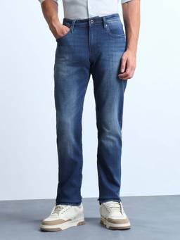 Flying Machine - Men's Freddie Straight Fit Whiskered Jeans