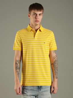 Tommy Hilfiger - Striped Regular Fit Cotton Polo T-Shirt