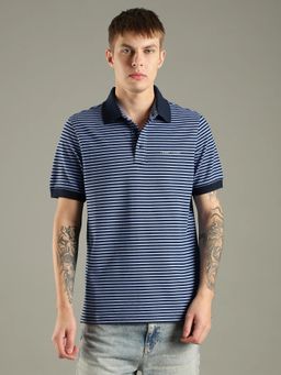 Tommy Hilfiger - Striped Regular Fit Cotton Polo T-Shirt