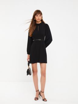 LC WAIKIKI - Standing Collar Straight Long Sleeve Womens Dress (Set of 2)