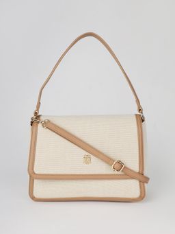 Tommy Hilfiger - Solid Brown Polyester Sling Bag