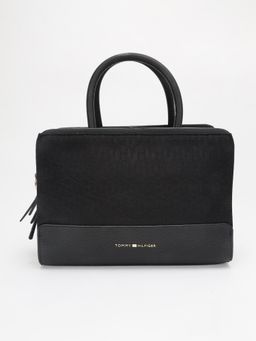 Tommy Hilfiger - Logo Black Polyester Sling Bag