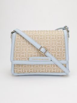 Tommy Hilfiger - Logo Beige Polyester Sling Bag