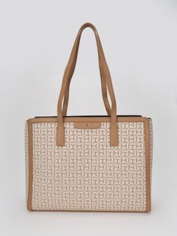 Tommy Hilfiger - Logo Brown Polyester Tote Bag