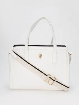Tommy Hilfiger - Solid White Cotton Handbags