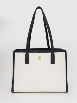 Tommy Hilfiger - Solid White Pu Tote Bag