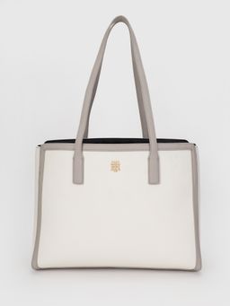 Tommy Hilfiger - Solid White Pu Tote Bag