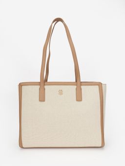 Tommy Hilfiger - Solid Brown Polyester Tote Bag