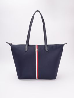 Tommy Hilfiger - Solid Blue Nylon Tote Bag
