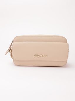 Tommy Hilfiger - Solid Beige Pu Sling Bag