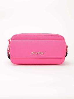 Tommy Hilfiger - Solid Pink Pu Sling Bag