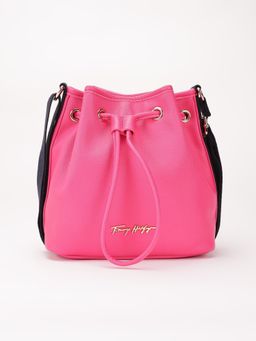 Tommy Hilfiger - Solid Pink Pu Bucket Bag