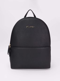 Tommy Hilfiger - Solid Black Pu Backpack