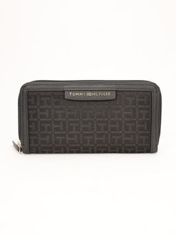 Tommy Hilfiger - Logo Black Polyester Wallet