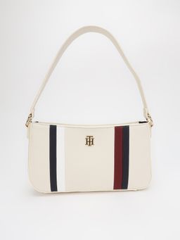 Tommy Hilfiger - Striped Beige Pu Handbag