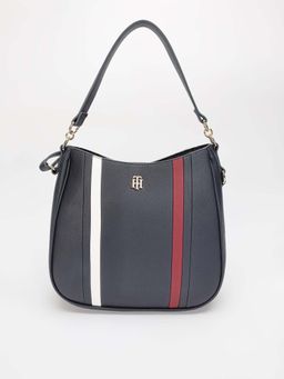Tommy Hilfiger - Striped Navy Pu Handbag