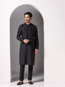 KISAH - Men Black Kurta Trouser (Set of 2)