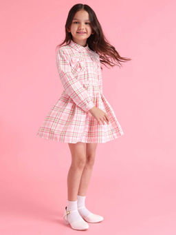 U.S. POLO ASSN. - Pink Checks Shirt Dress