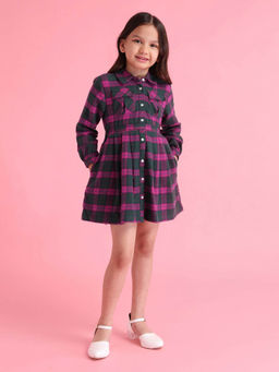U.S. POLO ASSN. - Black Checks Shirt Dress