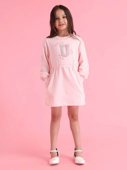 U.S. POLO ASSN. - Pink Embellished Sweat Dress