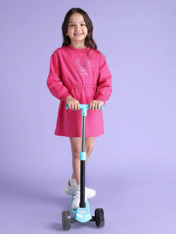 U.S. POLO ASSN. - Pink Flared Embellished Dress