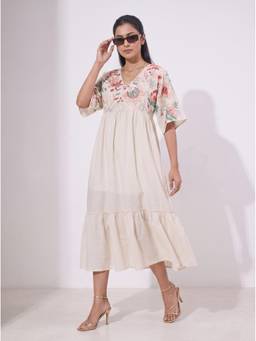 VISHUDH - Women White Maxi Dress