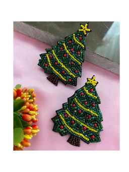 Digital Dress Room - Christmas Tree Beaded Earrings