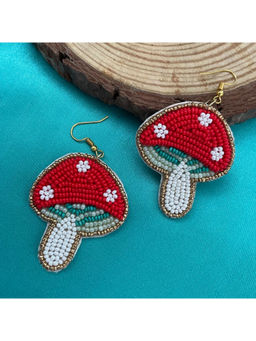 Digital Dress Room - Christmas Mushroom Design Beaded Earring