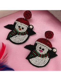 Digital Dress Room - Christmas Snowman Design Beaded Earring