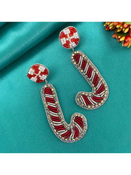 Digital Dress Room - Christmas Candy Cane Beaded Earrings
