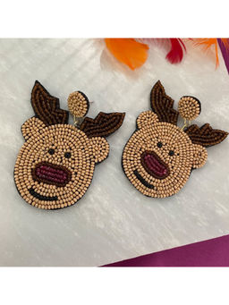 Digital Dress Room - Christmas Reindeer Beaded Earrings