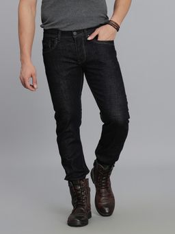 ROOKIES - Dark Blue 5 Pocket Mid-Rise Slim Straight Fit Jeans