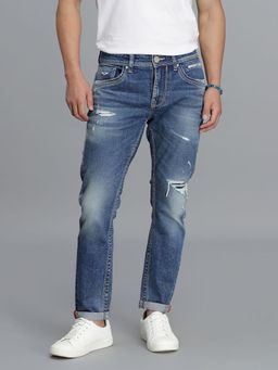 ROOKIES - Med Blue 5 Pocket Low-Rise Ankle Length Jeans